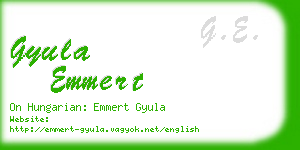 gyula emmert business card